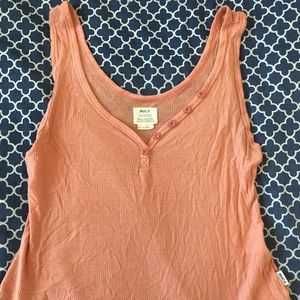 RVCA surf brand, XS, coral pink tank top